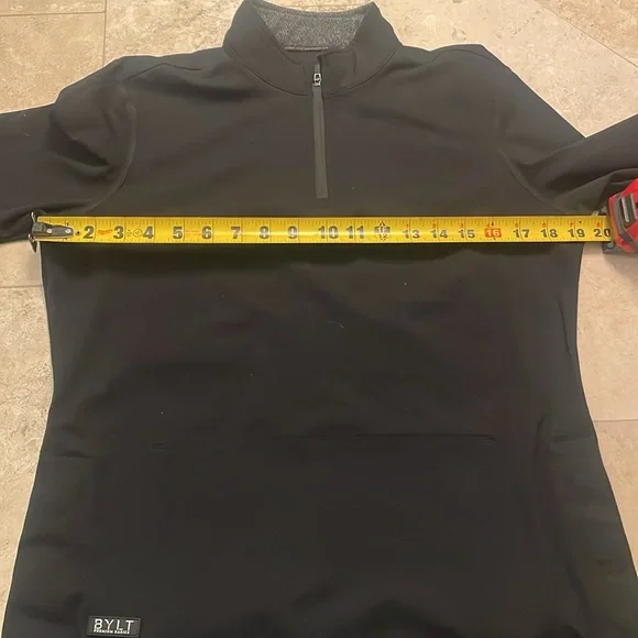 BYLT Basics Black Women's Quarter Zip Sweater Size Medium - Picture 7 of 7